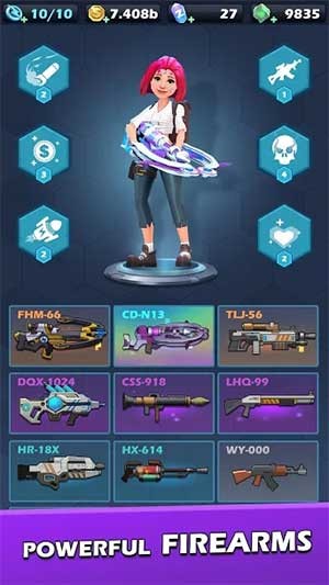 Nhiều loại vũ khí đa dạng