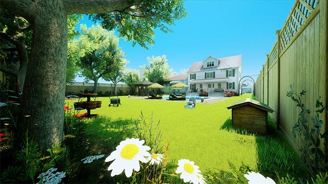Game Mowing Simulator sở hữu đồ họa đẹp mắt, cực chill