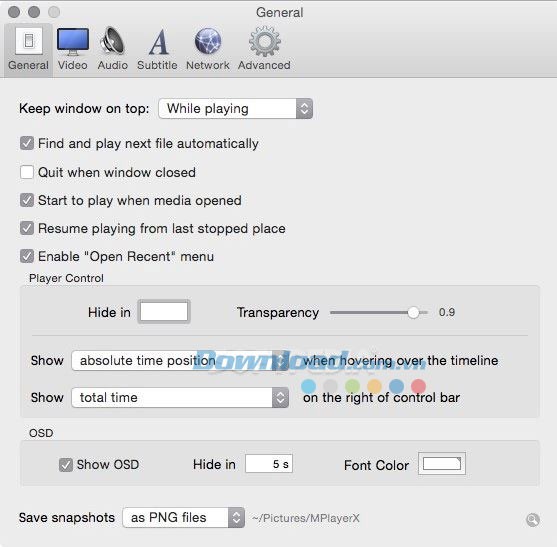 Một số cài đặt