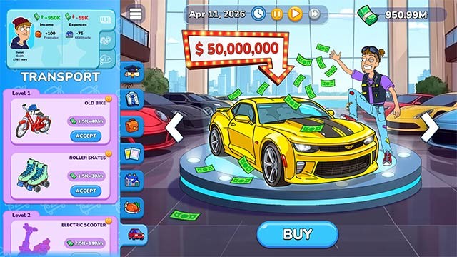 Tận hưởng cuộc sống tỷ phú xa hoa trong game mô phỏng nhàn rỗi Mr. Billion: Idle Rich Tycoon