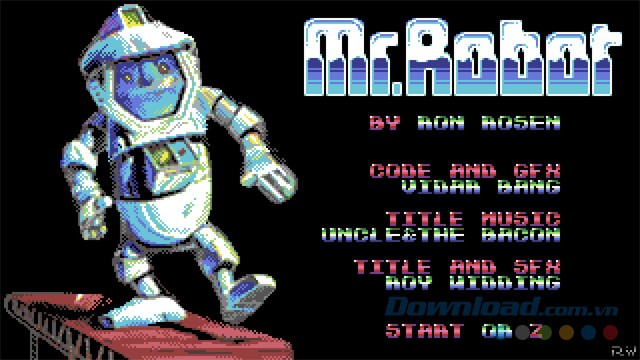 Main menu của game vui cho máy tính Mr. Robot