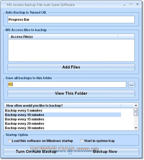MS Access Backup File Auto Save Software