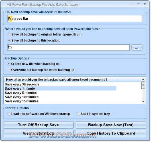 MS PowerPoint Backup File Auto Save Software