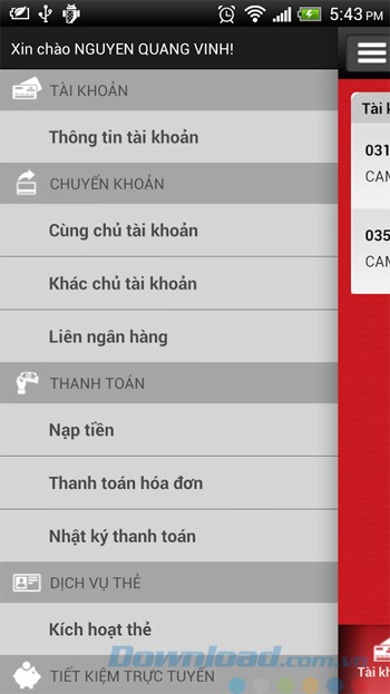 Danh mục chính của MSB mBank