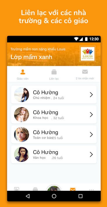 Liên lạc với các nhà trường, phụ huynh