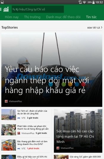 Cập nhật thông tin nhanh nhất với MSN Money