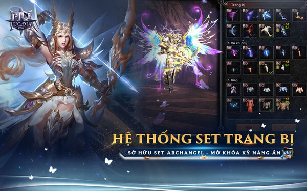 Hệ thống set trang bị - Sở hữu set archangel - Mở khóa kỹ năng ẩn
