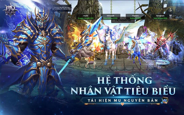 Hệ thống nhân vật tiêu biểu - Tai hiện MU nguyên bản