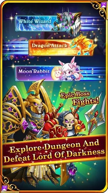 Khám phá dungeon và đánh bại chúa tể bóng tối