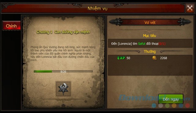 Hệ thống nhiệm vụ trong game MU Origin-VN