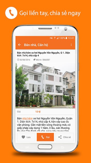 Giao diện Mua Bán trên ứng dụng