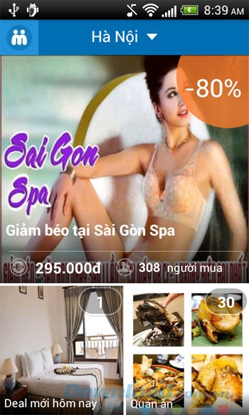 Giao diện chính của Muachung