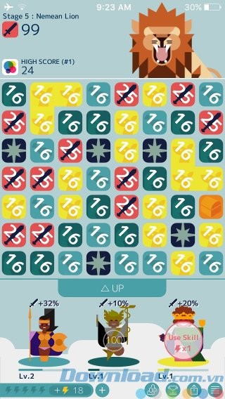 Tấn công và tiêu diệt quái vật