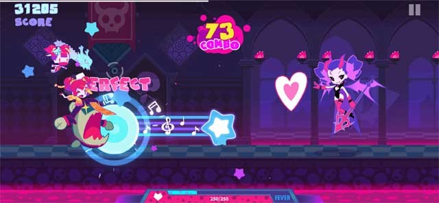 Đối đầu với nhiều kẻ thù và boss hùng mạnh trong Muse Dash