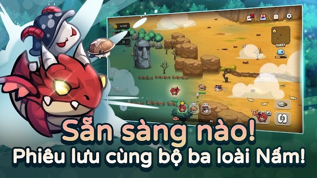 Phiêu lưu và chinh phục kẻ thù cùng các loài nấm trong game Mushroom Go