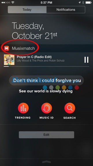 Musicmatch cho iOS