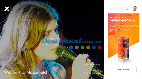 musiXmatch Lyrics Player for Windows 8