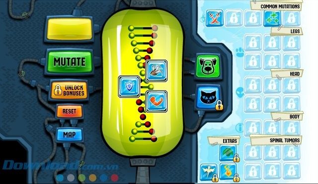 Chế tạo sinh vật biến đổi gen trong game Mutant Fighting Cup