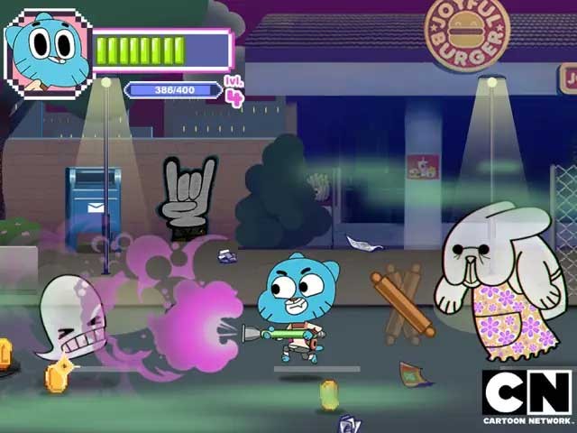Gumball Ghoststory! cho iOS là game phiêu lưu hành động chủ đề bắt ma vui nhộn