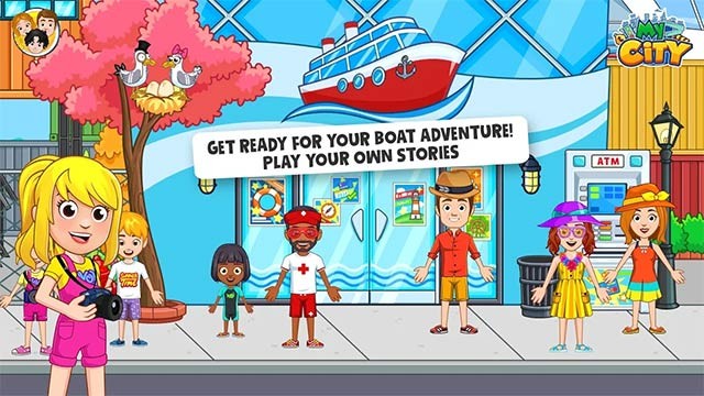 Kể chuyện và phiêu lưu tự do trong My City Boat Adventures game
