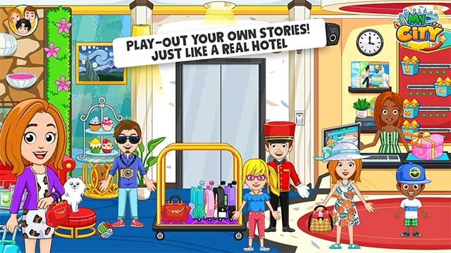 Khám phá một khách sạn lớn trong My City: Hotel for Android