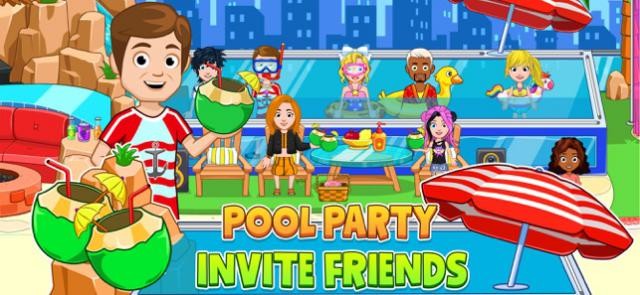 Tổ chức một bữa tiệc ở hồ bơi trong nhà và mời bạn bè tham gia