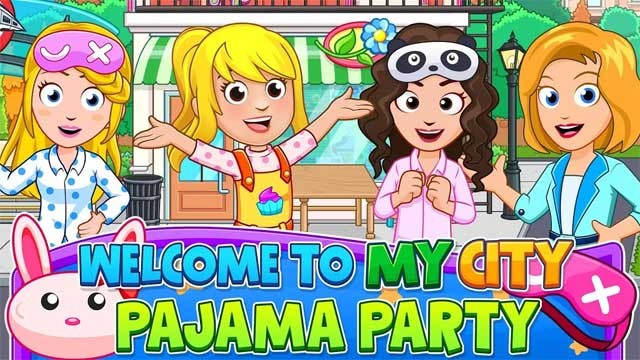 Chào mừng bé tham dự bữa tiệc ngủ trong game My City: Pajama Party cho Android