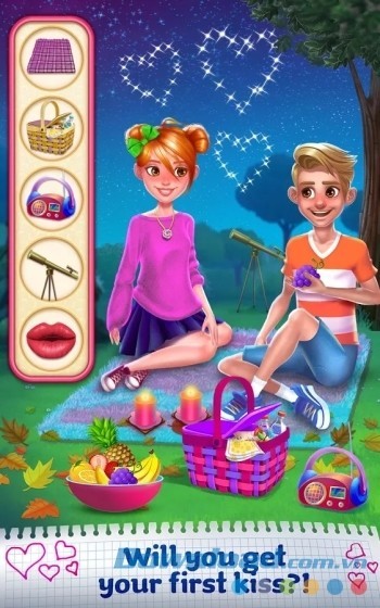 Có một buổi picnic lãng mạn và nụ hôn đầu đời