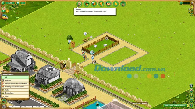 Giao diện chính của game My Free Zoo