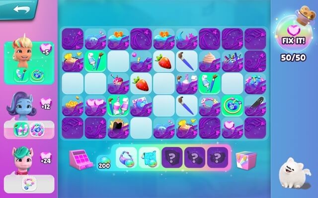 Chơi trò chơi cùng những chú ngựa nhỏ đáng yêu trong game My Little Pony: Mane Merge