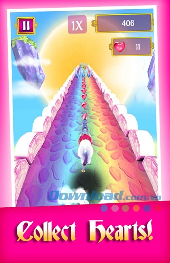 Thu thập thật nhiều trái tim trong game