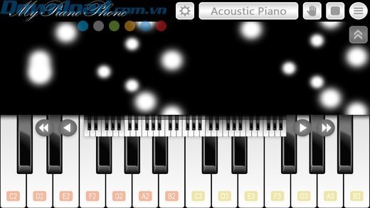 Chơi đàn piano acoustic trên điện thoại