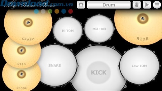 My Piano Phone có cả bộ trống, bộ hợp âm và chỉnh tông