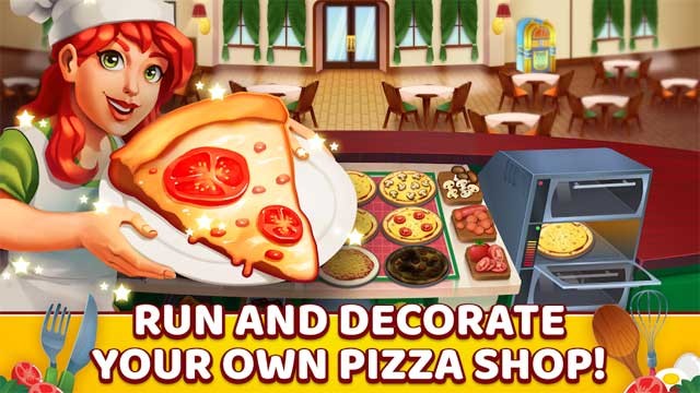 Quản lý và trang trí nhà hàng pizza của riêng bạn trong game My Pizza Shop 2