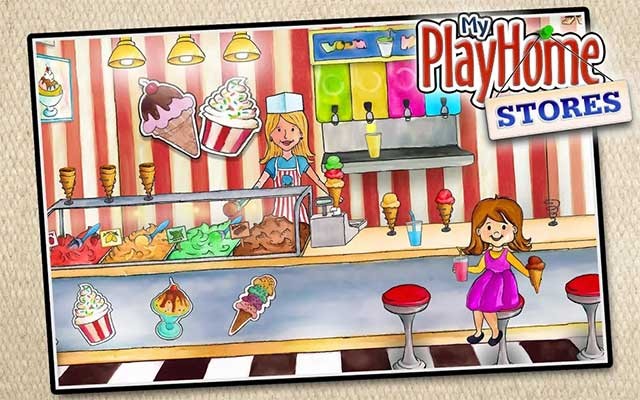 Trải nghiệm nhiều hoạt động mua sắm thú vị trong game My PlayHome Stores cho Android
