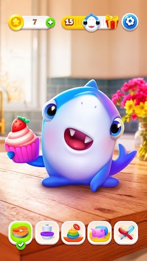 Chơi với người bạn có vây dễ thương