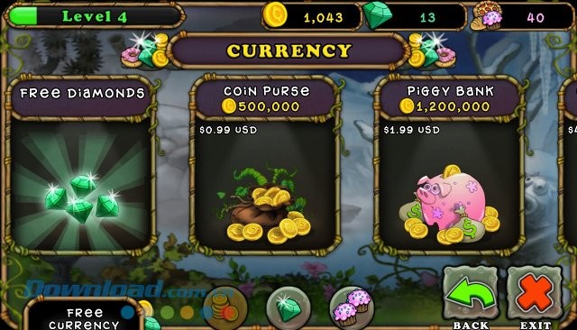 Các loại tiền tệ trong game My Singing Monsters