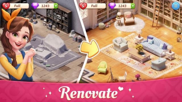 Cải tạo dinh thự của bạn trở nên tuyệt đẹp trong game My Story - Mansion Makeover