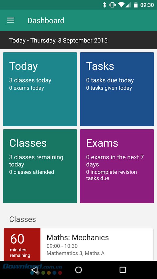 Giao diện bảng điều khiển My Study Life