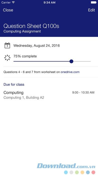 Tiến độ từng công việc