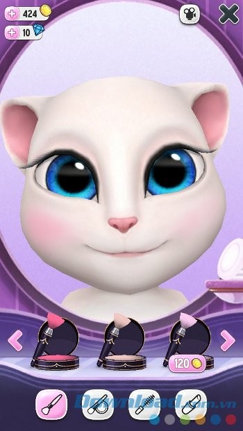 Trang điểm cho mèo Angela