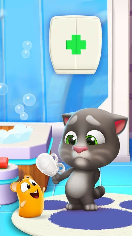 Chăm sóc mèo Tom trong My Talking Tom 2