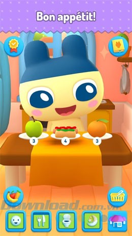 Cho Tamagotchi ăn uống