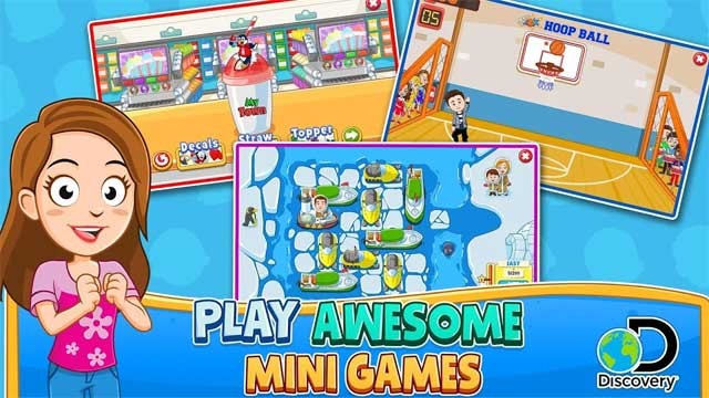Chơi các mini game tương tác thú vị cùng những nhân vật dễ thương trong My Town: Discovery