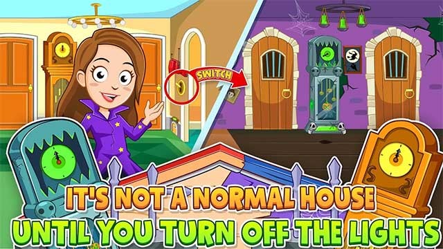 My Town: Halloween Ghost Game cho iOS là game khám phá nhà ma dễ thương