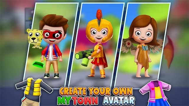 Tùy chỉnh nhân vật của bé, mua sắm quần áo, trang phục và phụ kiện