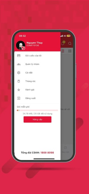 Giao diện tài khoản