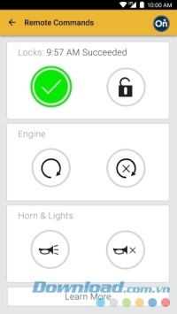 myChevrolet cho Android hỗ trợ điều khiển xe từ xa
