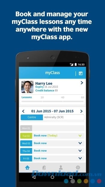 Chủ động đăng ký lớp học mọi lúc mọi nơi