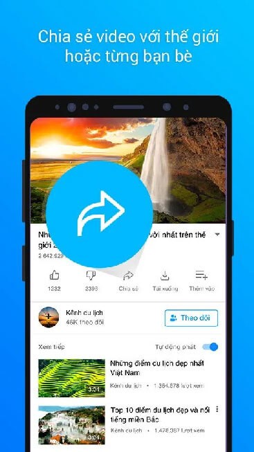 Chia sẻ video với thế giới hoặc từng bạn bè